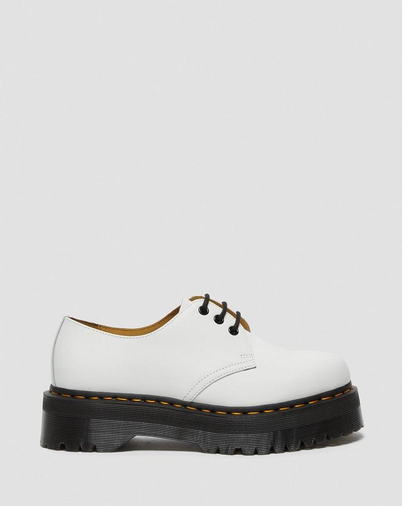 Men's Dr Martens 1461 Smooth Leather Platform Shoes White | AU 623FDN